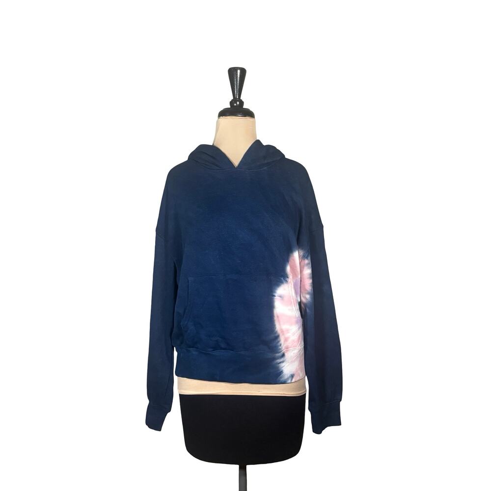 Wildfox Hadley Tie Dye Hoodie Women Small Navy Pink Green NEW